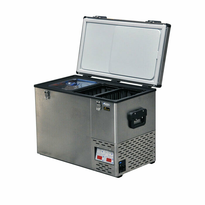 NATIONAL LUNA 60LT TWIN FRIDGE & FREEZER (STAINLESS) NATIONAL LUNA 60LT TWIN FRIDGE & FREEZER (STAINLESS)