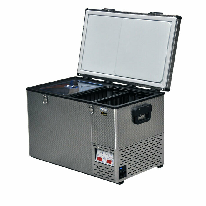 NATIONAL LUNA 90LT TWIN FRIDGE & FREEZER (S'STEEL) NATIONAL LUNA 90LT TWIN FRIDGE & FREEZER (S'STEEL)