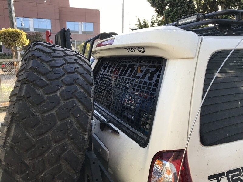 4th Generation 4Runner rear hatch stationary window cover.