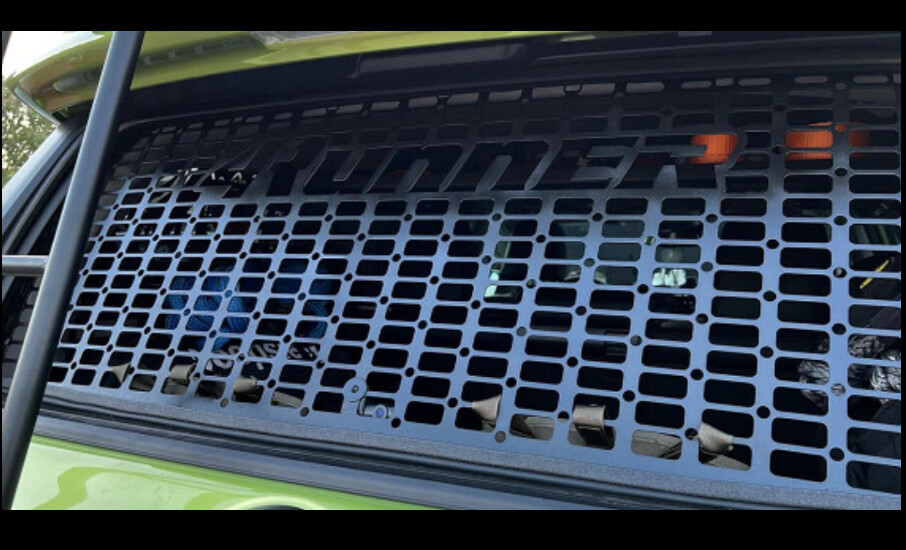 5th gen Toyota 4Runner stationary rear hatch cover molle pattern.