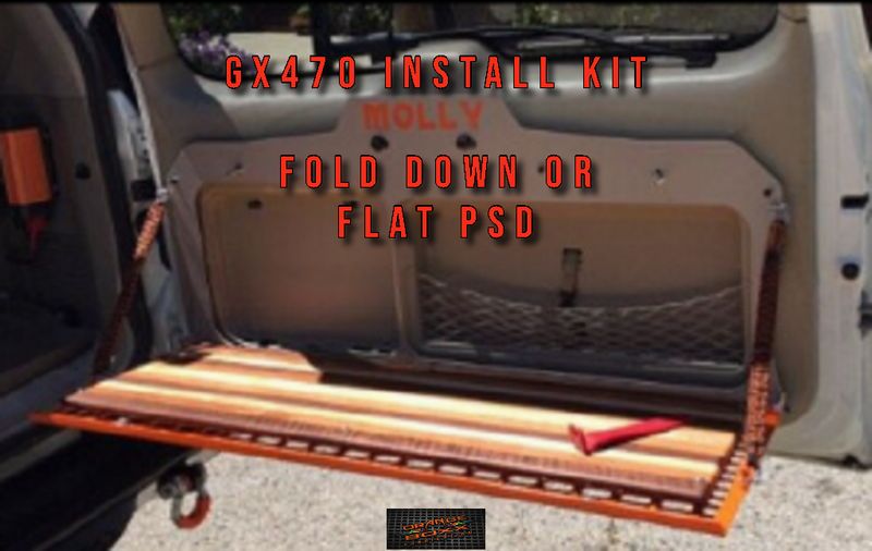 GX470 Rear door fold or flat Install kit