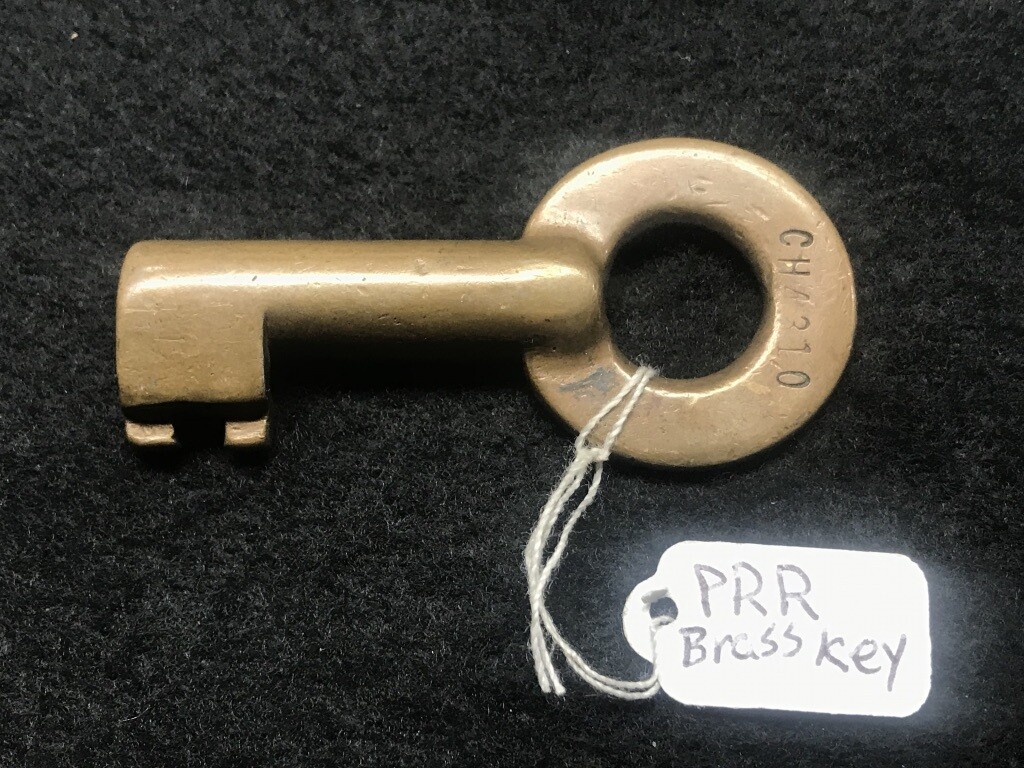 Vintage Pennsylvania Railroad Brass Skeleton Key Obsolete