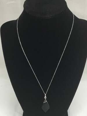 Sterling Silver Necklace &amp; Charm 18 Inches Long
