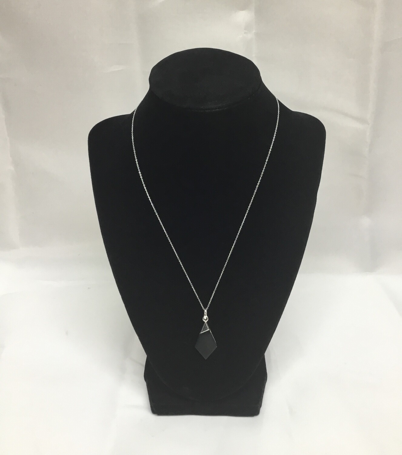 Sterling Silver Necklace &amp; Charm 18 Inches Long