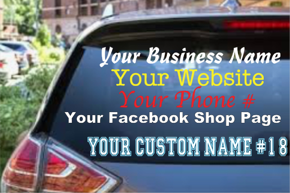 Custom Text Vinyl Decal