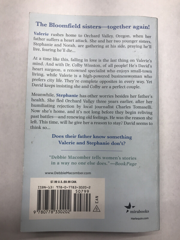 Debbie Macomber Orchard Valley Grooms Two Sisters-and the men who love them Book