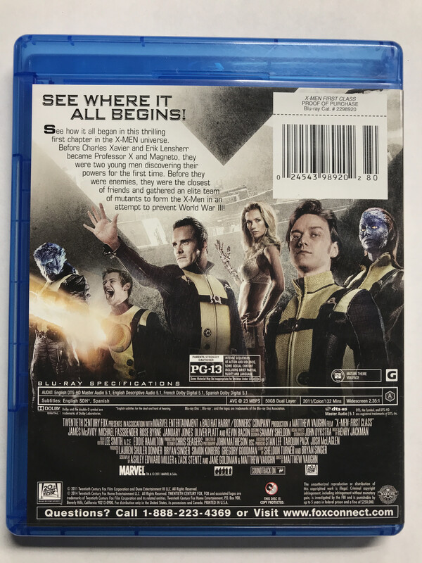 X-Men: First Class Blu-ray Disc
