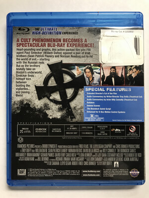 The Boondock Saints Blu-ray Disc Plus Special Features Plus Boondock Saints Poster