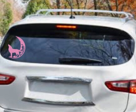 Howling Wolf On The Moon Vinyl Decal