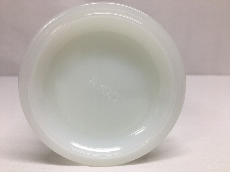 Avon Blend 7 After Shave Iron Horse Train Shaving Mug Vintage Milk Glass