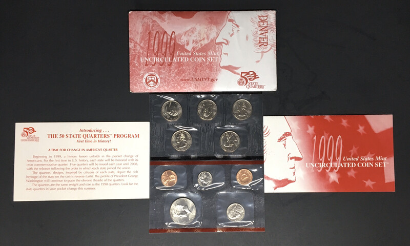 1999 United States Mint UnCirculated Coin Set - State Quarters (Denver)
