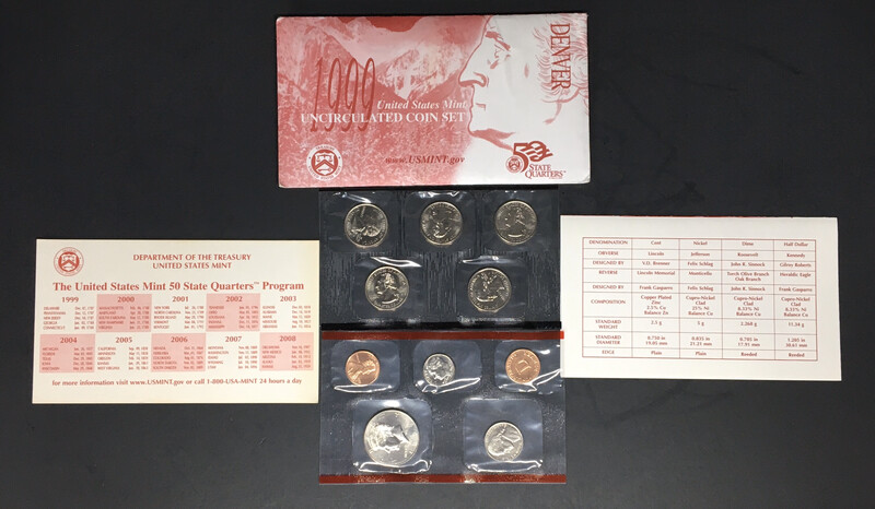 1999 United States Mint UnCirculated Coin Set - State Quarters (Denver)