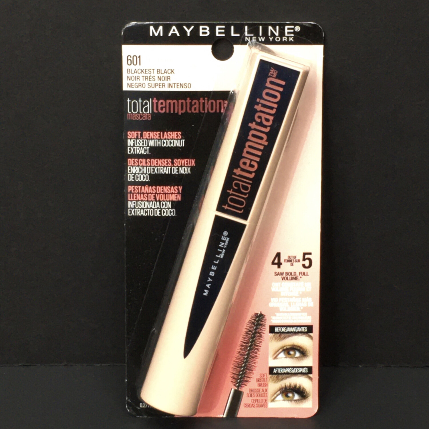 Maybelline New York Total Temptation Mascara 601 Blackest Black
