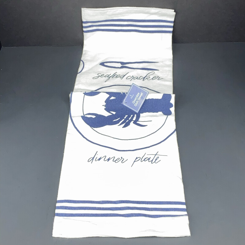 Dish Towel Seafood Oversized 25in x 25in