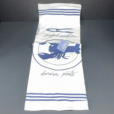Dish Towel Seafood Oversized 25in x 25in