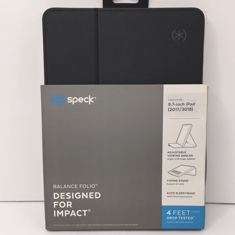 Speck Balance Folio Black Designed For Impact For 9.7in iPad