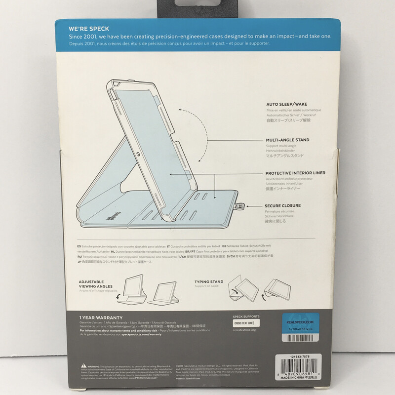 Speck Balance Folio Black Designed For Impact For 9.7in iPad