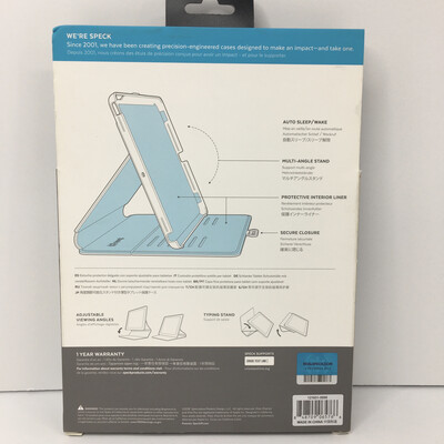 Speck Balance Folio Stormy Charcoal Gray Designed For Impact For 9.7in iPad, 9.7in iPad Pro, iPad Air &amp; iPad Air 2