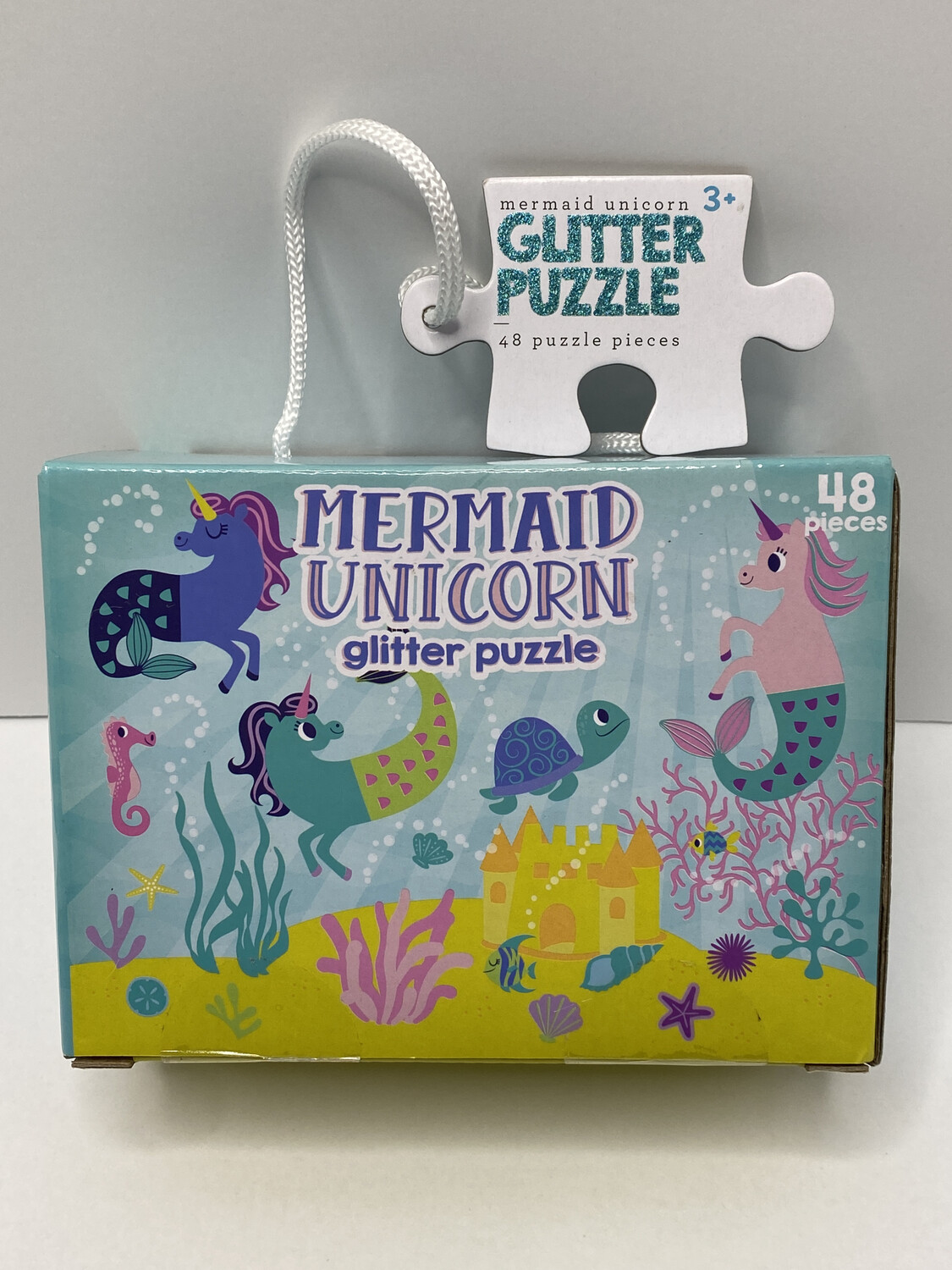 Mermaid Unicorn Glitter Puzzle 48 Pieces