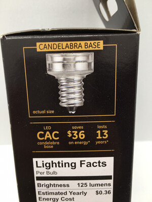 GE Vintage Style LED Amber Warm Candle Light 25w Replacement 3w 1 Bulb