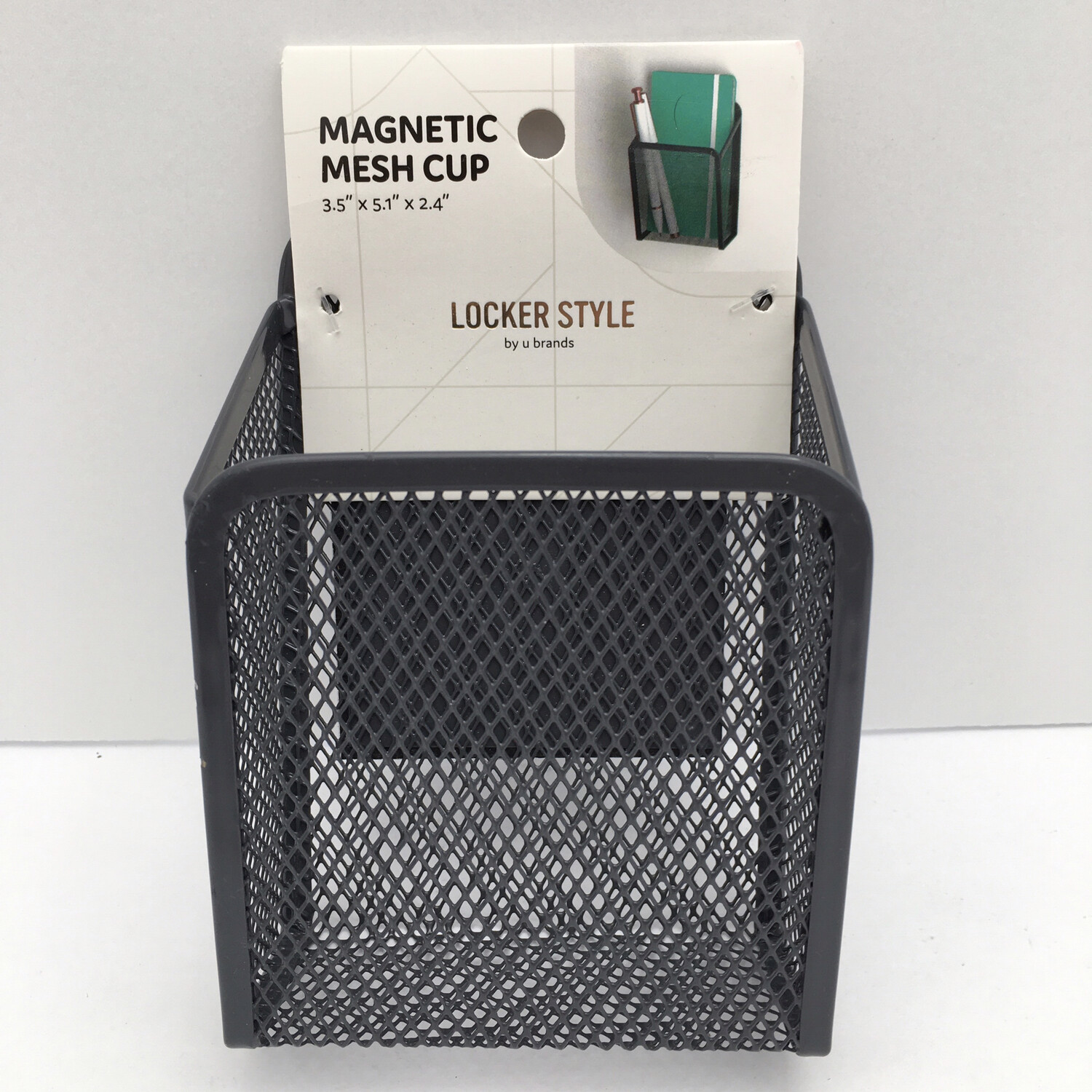 Magnetic Mesh Metal Locker Cup Gray - Locker Style by UBrands