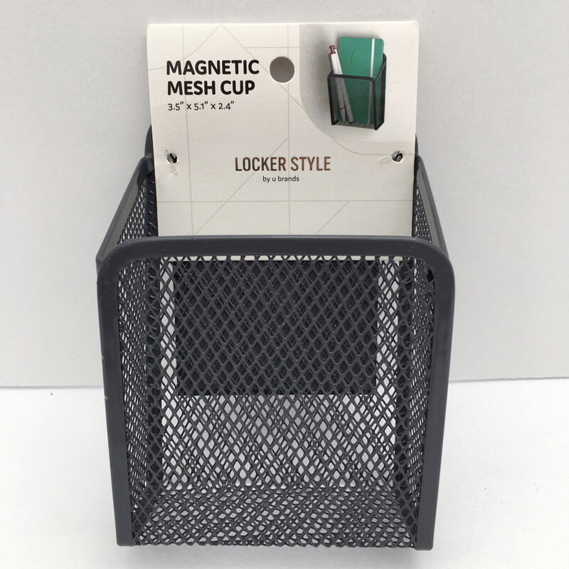 Magnetic Mesh Metal Locker Cup Gray - Locker Style by UBrands