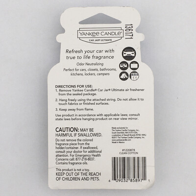 Yankee Candle  - Air Freshener Clean Cotton 0.13oz