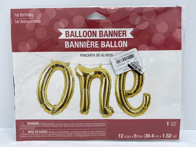 1st Birthday &quot;One&quot; Balloon Banner