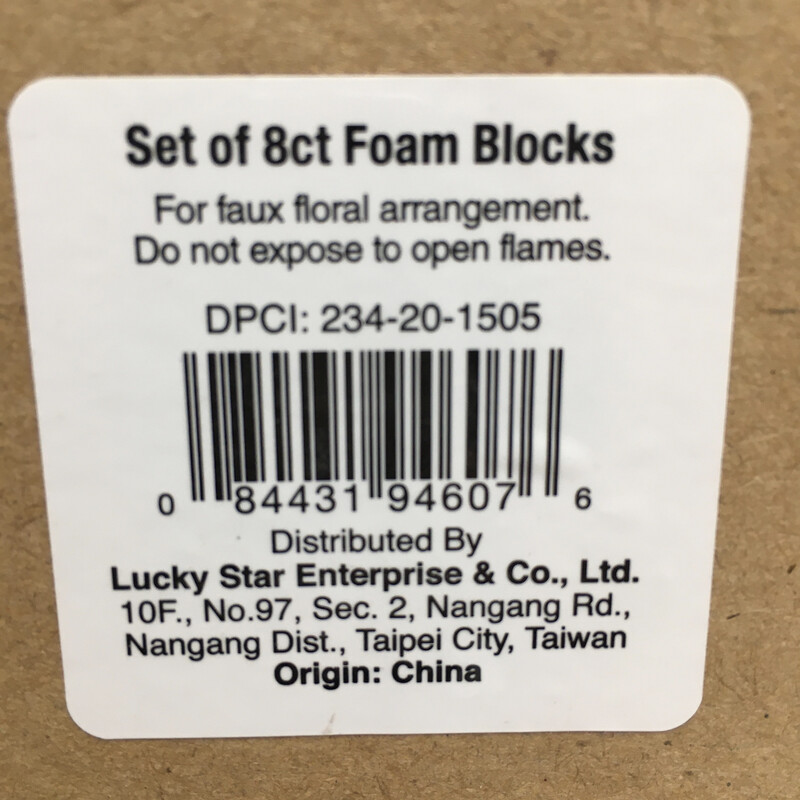 Foam Blocks 8pk For Faux Floral Arrangements
