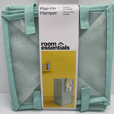 Mesh Laundry Hamper - Aqua - Room Essentials - Rectangular