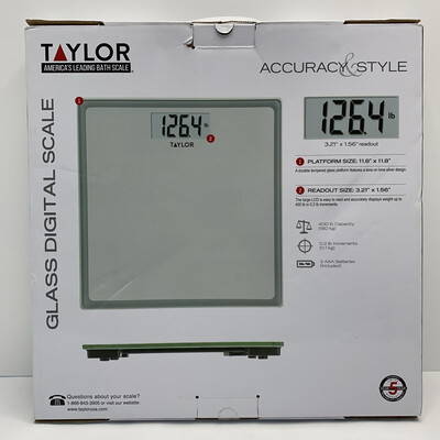 Taylor Digital Glass Bath Scale - Gray (75584192B)