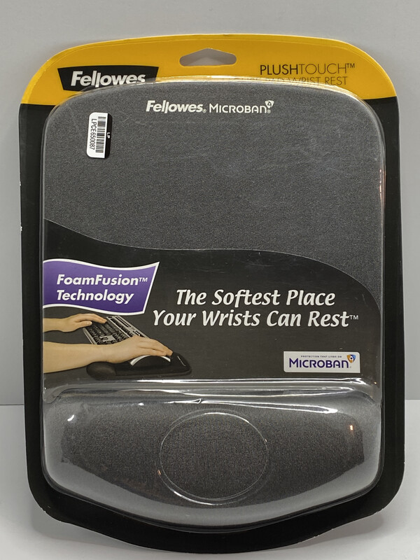 Fellowes PlushTouch Mouse Pad Wrist Rest - Graphite