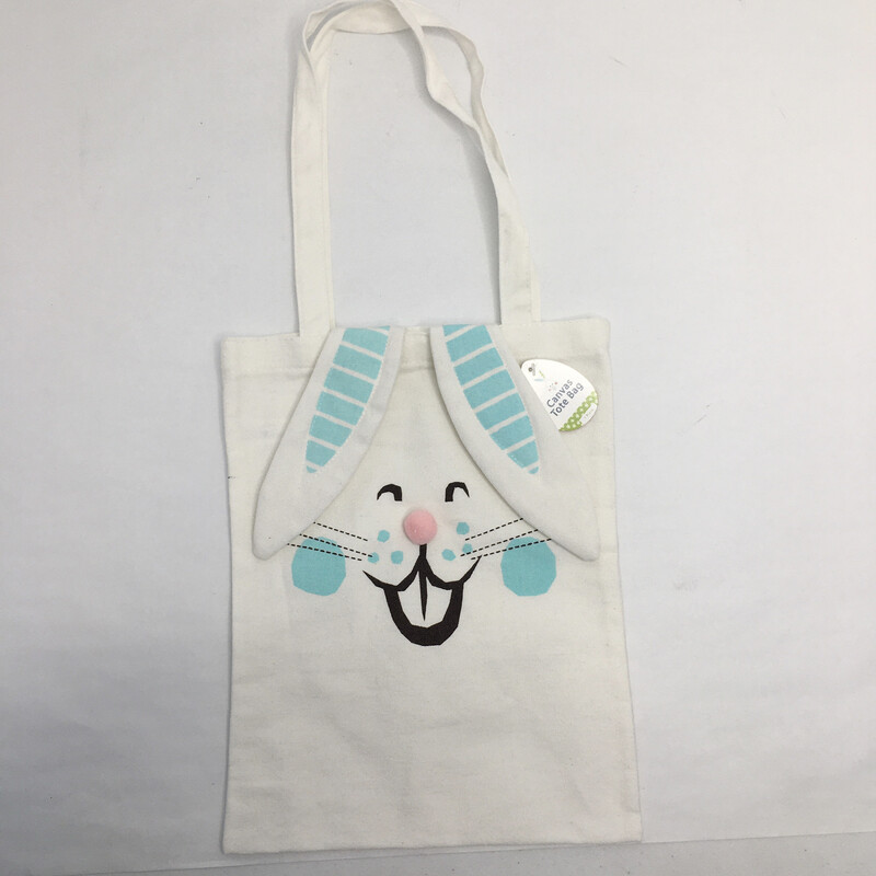 Easter Bunny Canvas Tote Bag Boys Easter Egg Hunt Bag 10in x 12in Buy 4 or More Only $1.25 each.