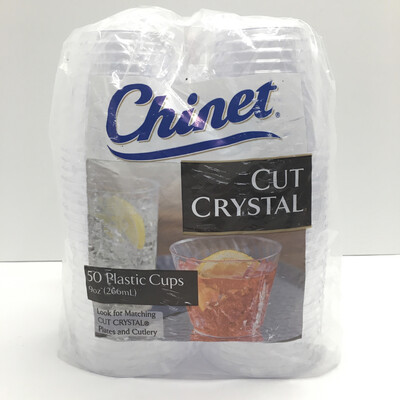 Chinet Cut Crystal Cups - 9oz/50ct