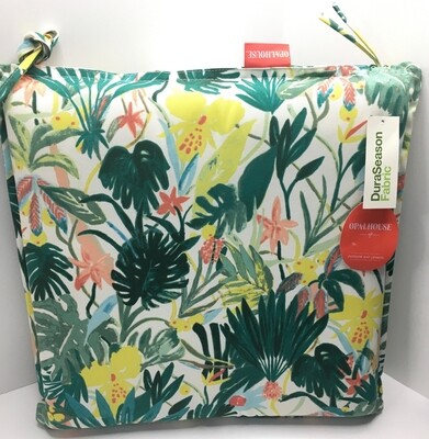 Opal Tropical Print Outdoor Seat Cushion DuraSeason Fabric™ White - Opalhouse
