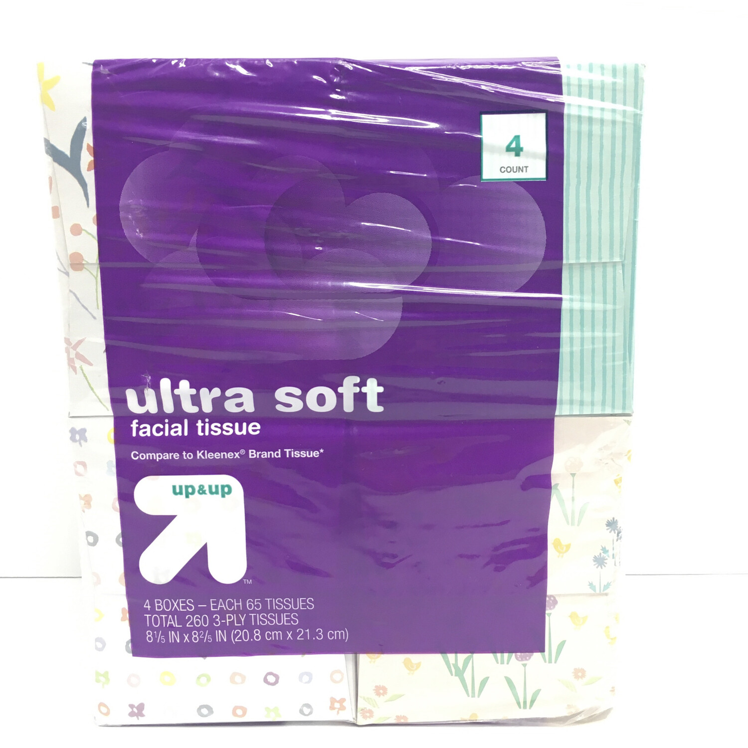 Ultra Soft Facial Tissue - 4pk/65ct - Up&amp;Up