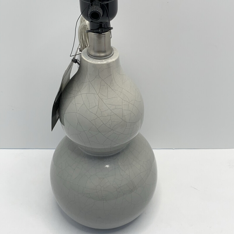 Double Gourd Ceramic Small Lamp Base Gray Lamp Only - Threshold