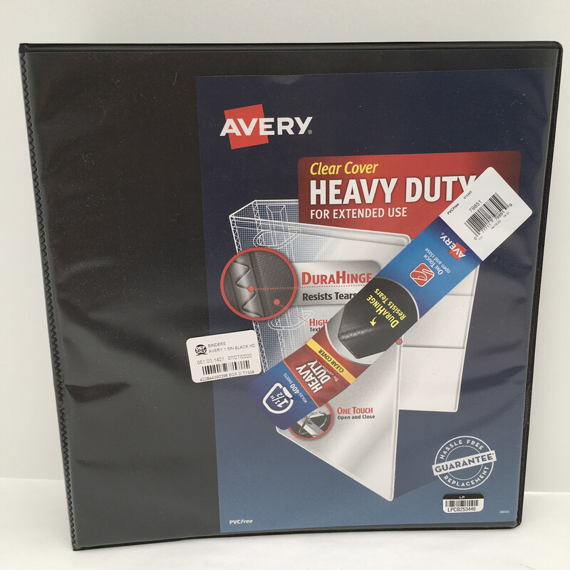 Avery 375 Sheet 1.5&quot; Heavy Duty Nonstick View Ring Binder Black