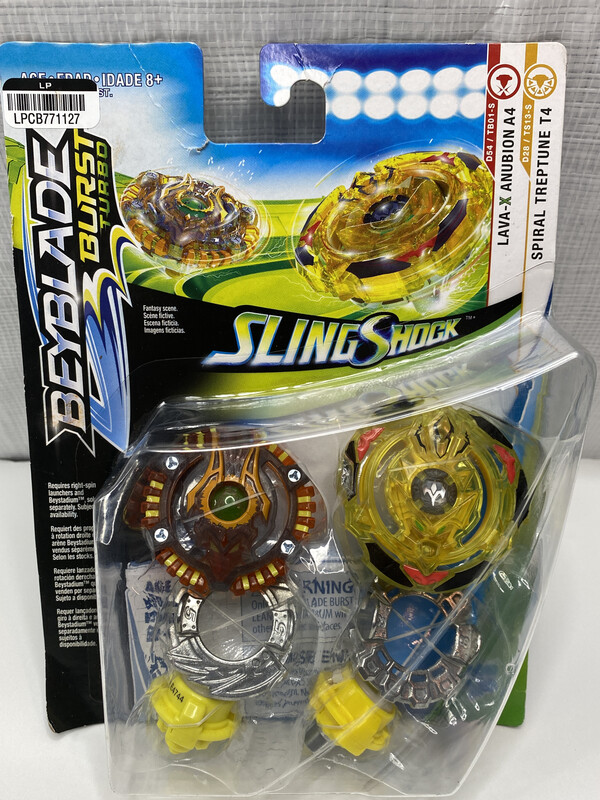 Beyblade Burst Turbo Slingshock Dual Pack - Treptune T4 and Anubion A4