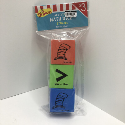 Dr. Seuss Activity Math Foam Dice Roll And Solve