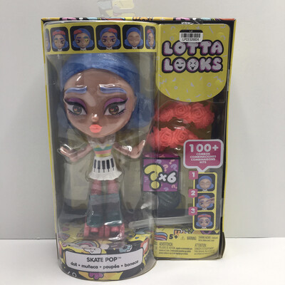 Lotta Looks Skate Pop Doll With 10 Plus Plug/Play Pieces
