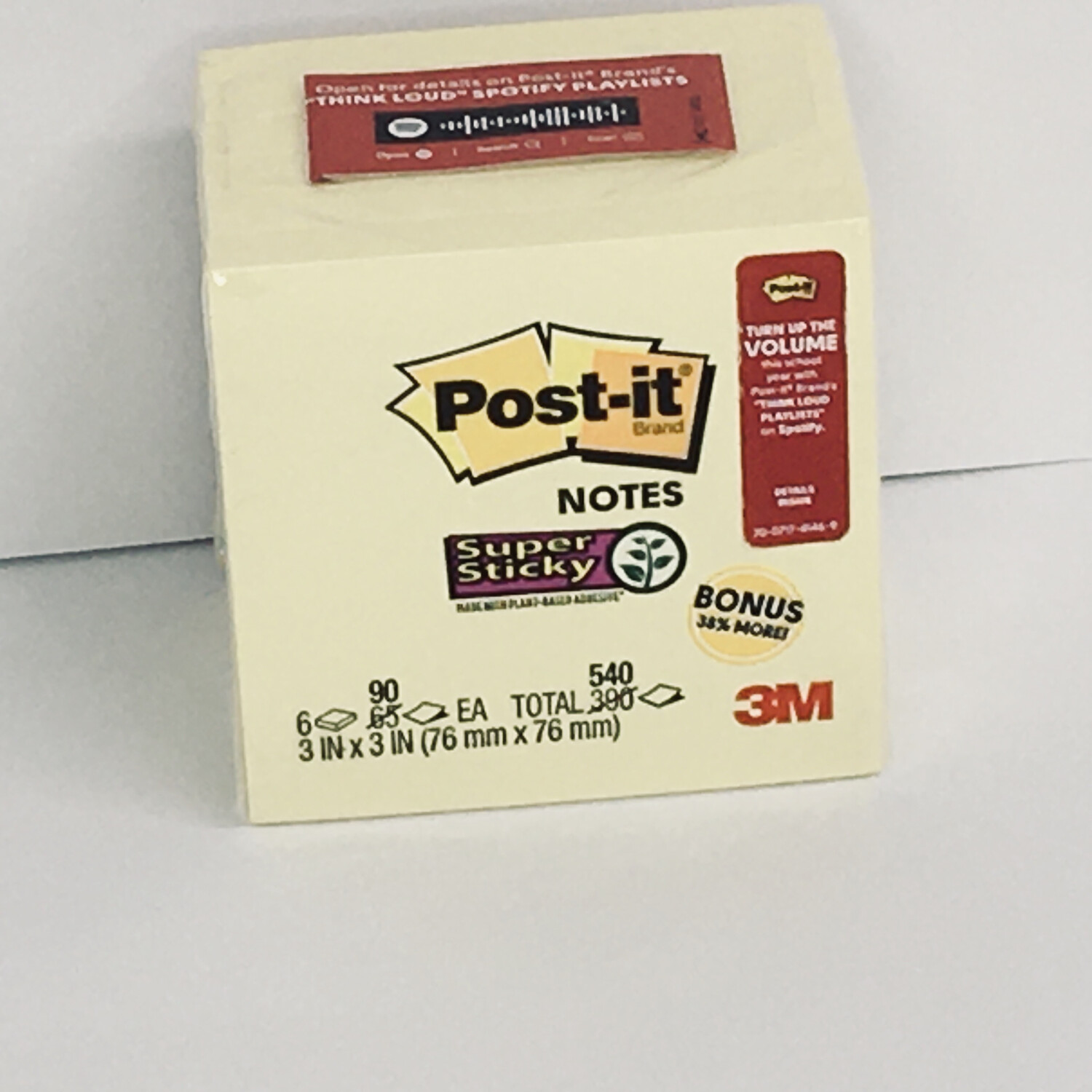 Post-it 3&quot;x3&quot; Super Sticky Notes 6 Pads - Canary Yellow