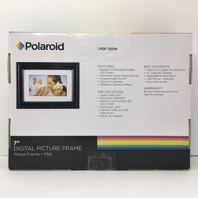 Polaroid Digital Photo Frame 7" Screen - Black