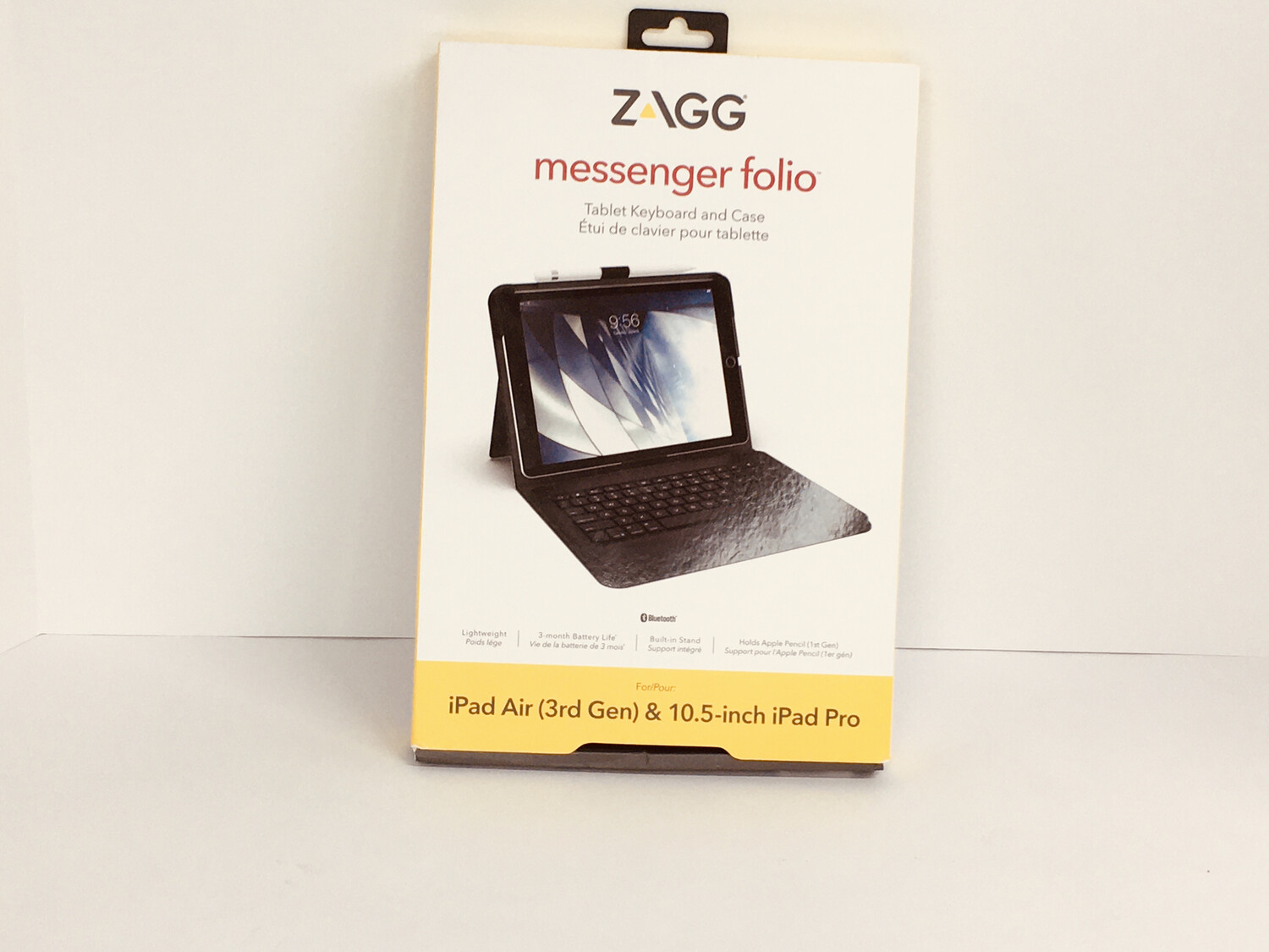 ZAGG Apple-iPad 10.5 Keyboard-Messenger Folio Case - Charcoal