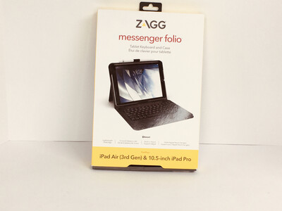 ZAGG Apple-iPad 10.5 Keyboard-Messenger Folio Case - Charcoal