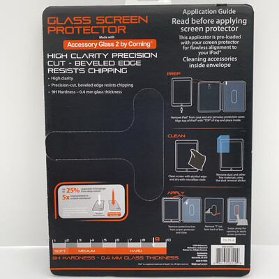 Blackweb Glass Screen Protector For iPad 5 Made With Accessory Glass 2 by Corning High Clarity Precision Cut - Beveled Edge Resists Chipping