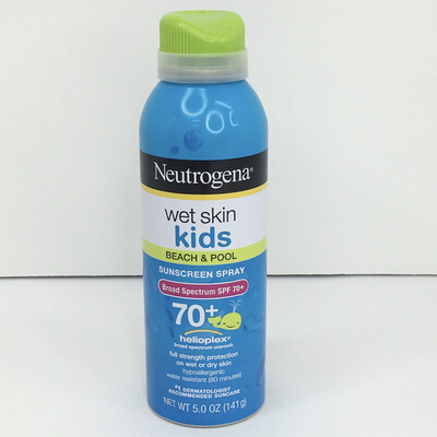 Neutrogena Wet Skin Kids Beach &amp; Pool Sunscreen Spray Bro’s Spectrum SPF 70 5oz