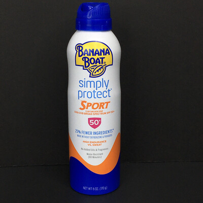 Banana Boat Simply Protect Sport Clear Sunscreen Spray SPF 50 6oz