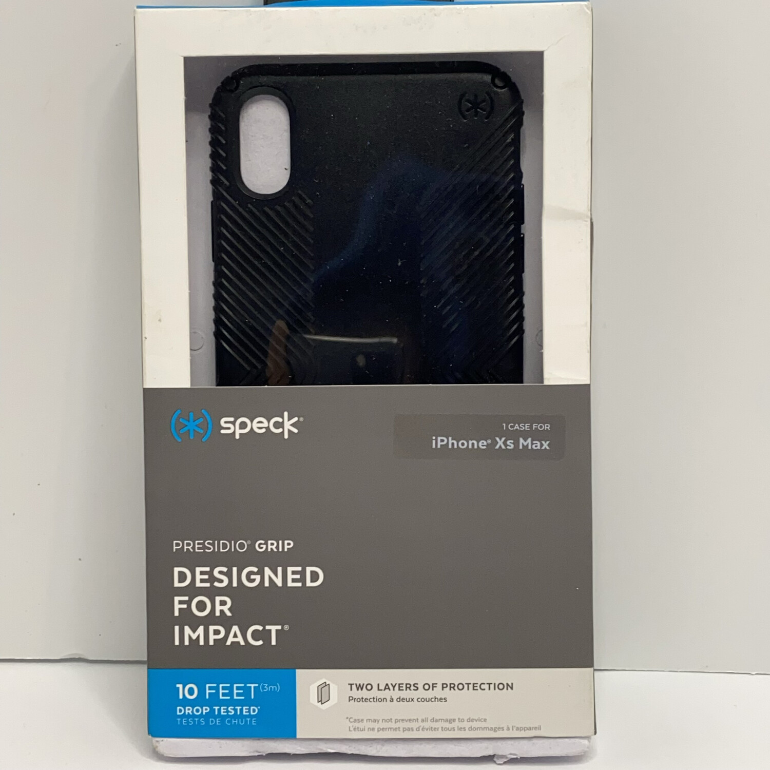Speck Presidio Grip Cell Phones Case for Apple iPhone XS Max - Black