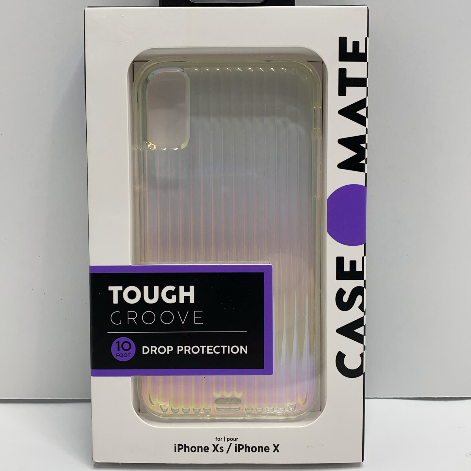 Case-Mate Apple iPhone X/XS Tough Groove Case - Iridescent
